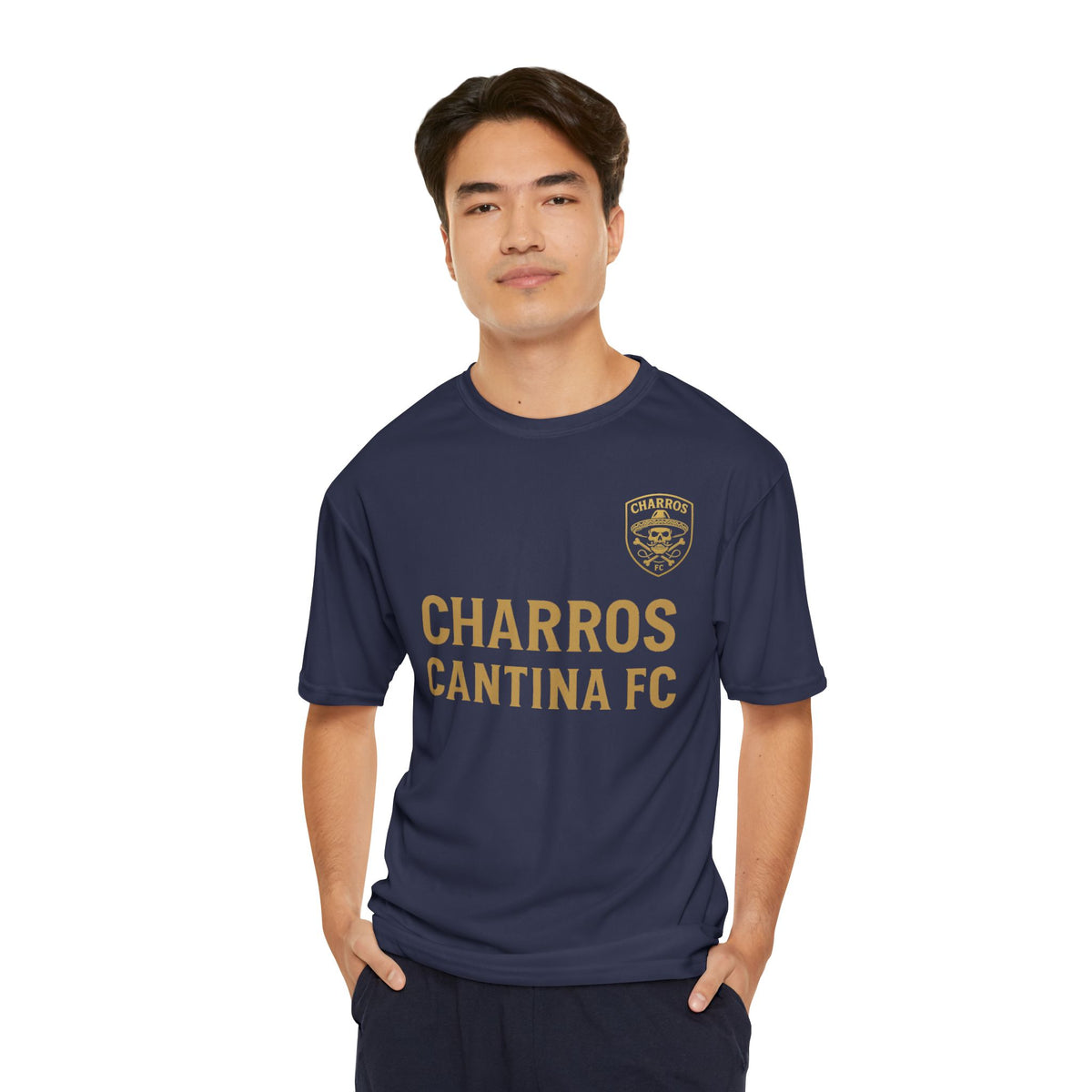 Men's Performance Sports T-Shirt, Athletic Tee, Fitness Shirt, Soccer Jersey, Workout Gear, Charros Cantina FC Apparel
