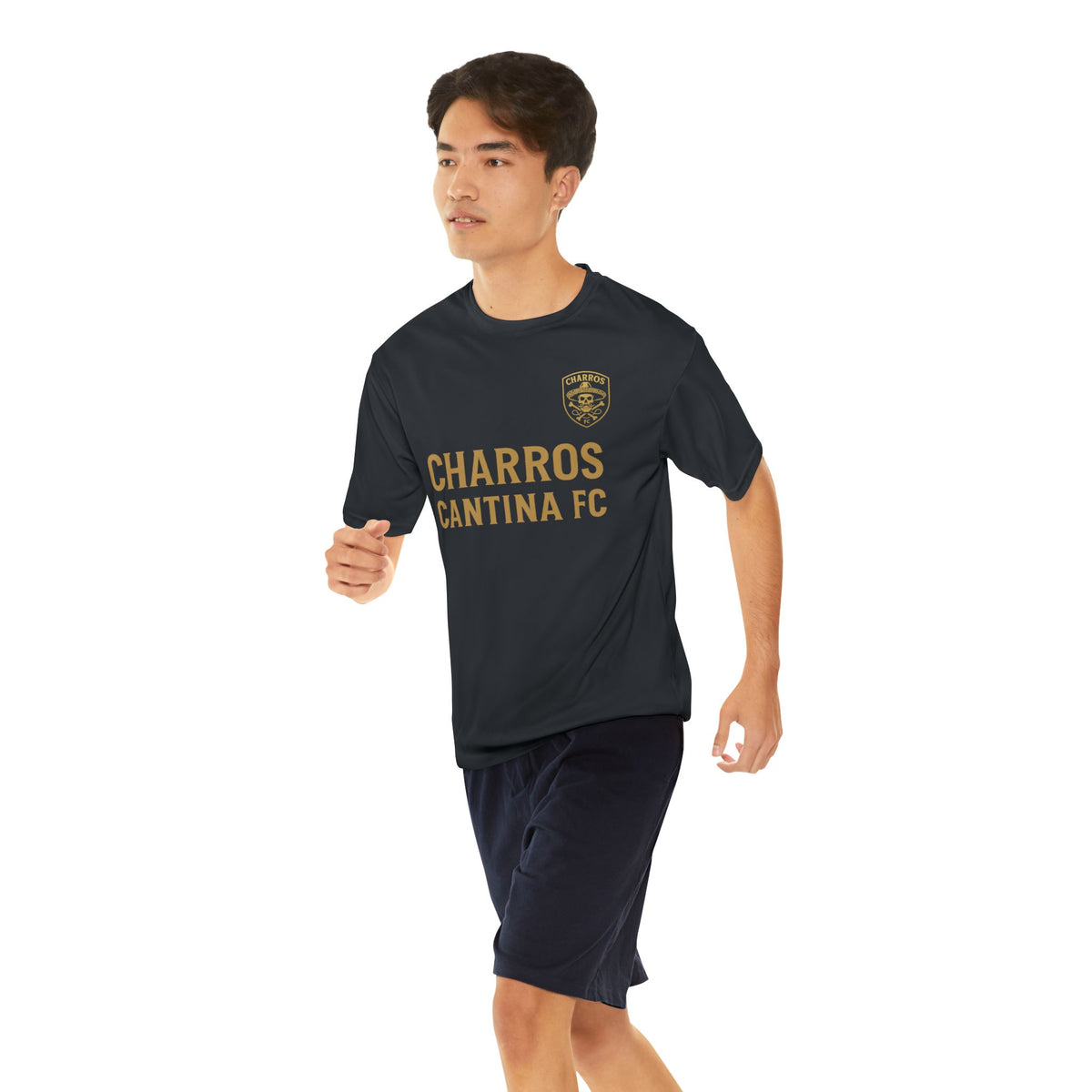 Men's Performance Sports T-Shirt, Athletic Tee, Fitness Shirt, Soccer Jersey, Workout Gear, Charros Cantina FC Apparel