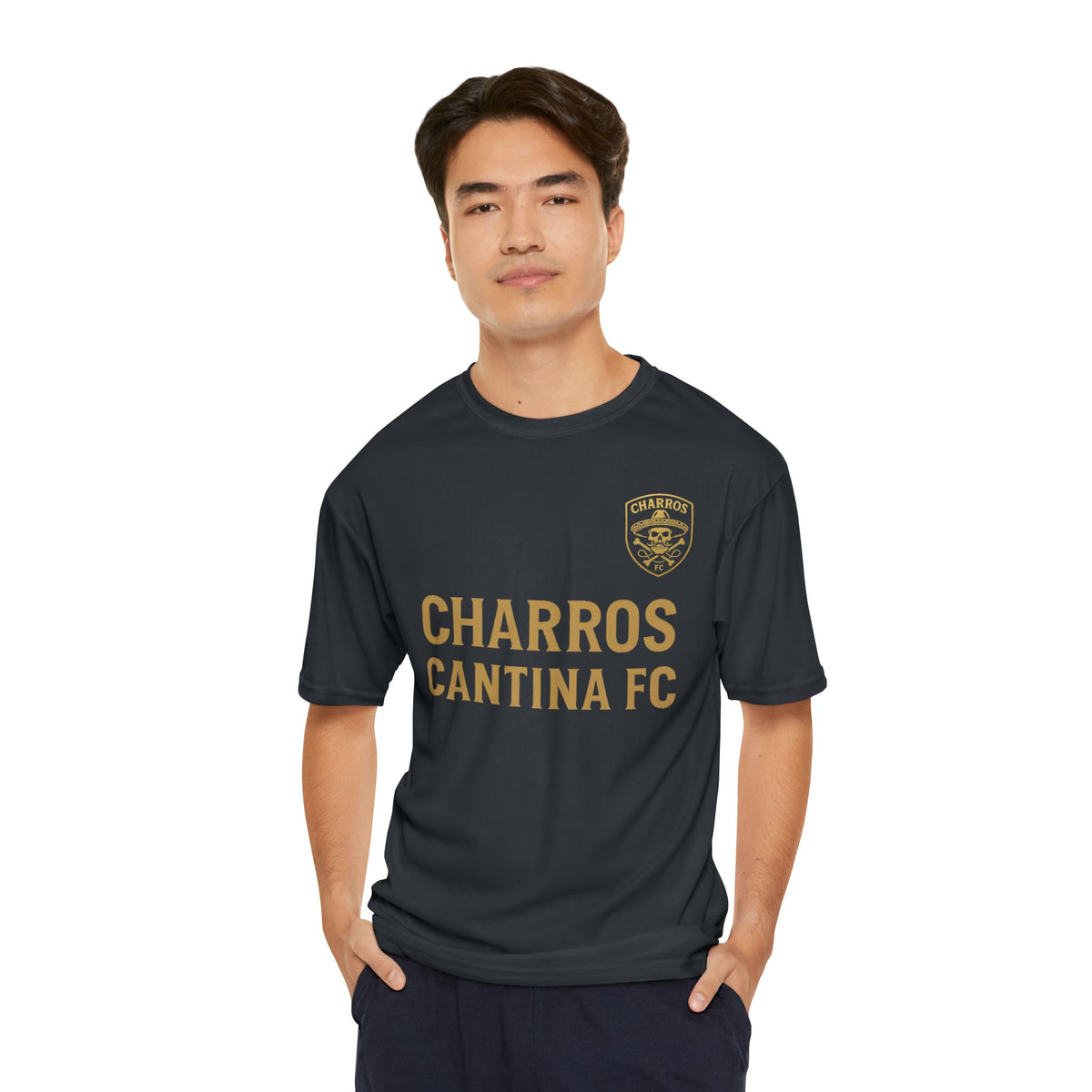 Men's Performance Sports T-Shirt, Athletic Tee, Fitness Shirt, Soccer Jersey, Workout Gear, Charros Cantina FC Apparel